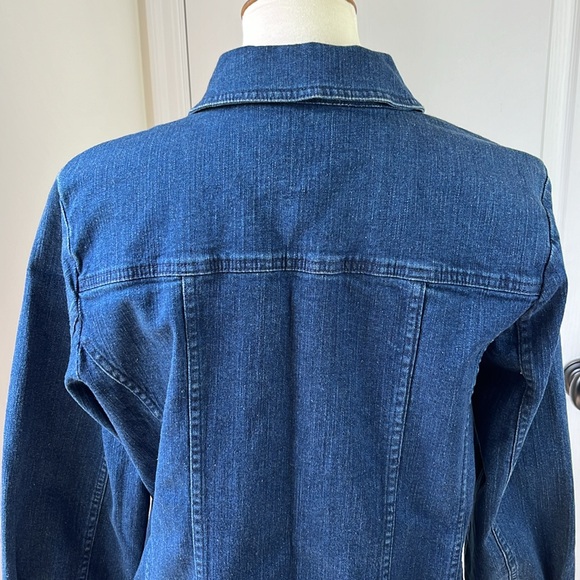 Denim & Co Jean Jacket with Embroidery and Beaded details - Picture 6 of 11